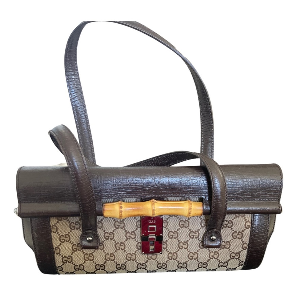 Gucci Logo Baguette Bag